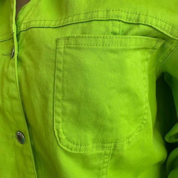 IMPULSE brand lime green canvas jacket - Picture 4 of 10